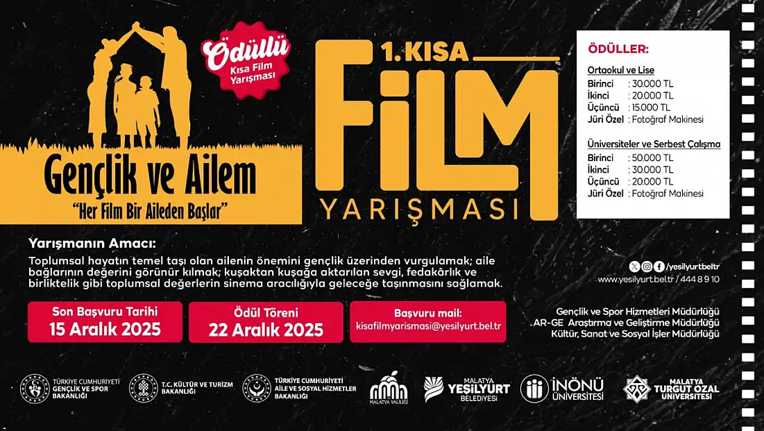 1.Kısa Film Festivali’nde Son Başvuru 15 Aralık!
