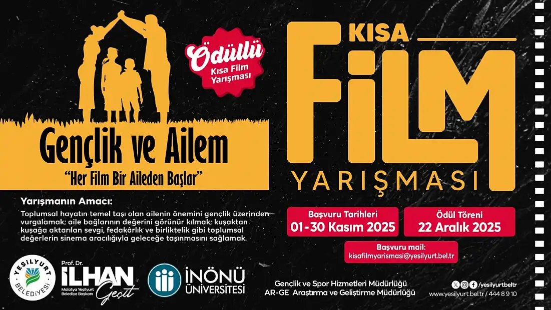 Aile Bağları Sinemaya Taşınıyor: Yeşilyurt Belediyesi’nden Ödüllü Film Yarışması