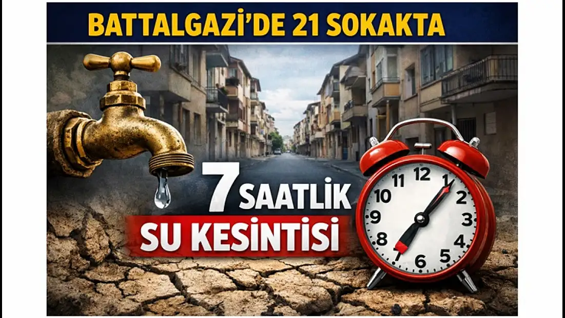 Battalgazi’de 21 Sokakta 7 Saatlik Planlı Su Kesintisi