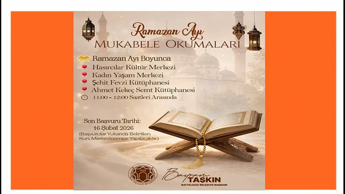 Battalgazi’de Ramazan Mukabeleleri Başlıyor