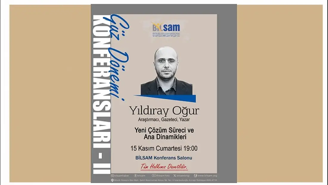 BİLSAM, Güz Dönemi Konferanslarıyla Malatya’yı Bilgiyle Buluşturuyor