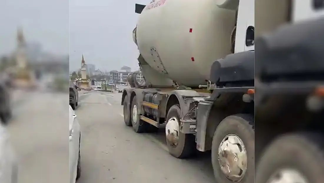 Caddeye çimento döken mikser sürücüsüne 28 bin TL ceza