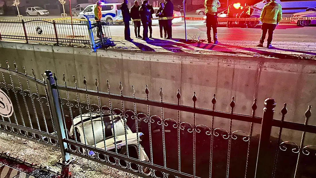 Direksiyon Hakimiyetini Kaybeden Sürücü Sulama Kanalına Uçtu