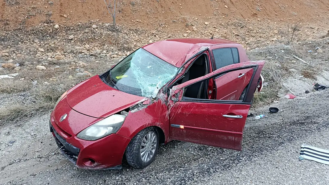 Doğanşehir’de Yağmur Kazaya Neden Oldu: Otomobil Şarampole Devrildi