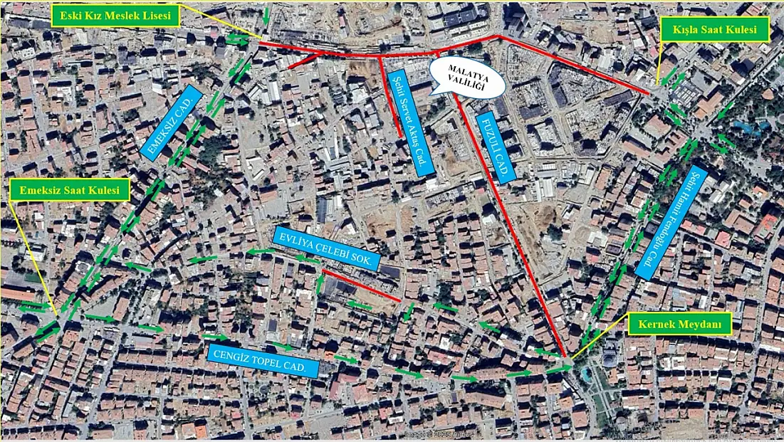 İnönü Caddesi ve Çevresi Altyapı Çalışmaları Nedeniyle Trafiğe Kapatılacak