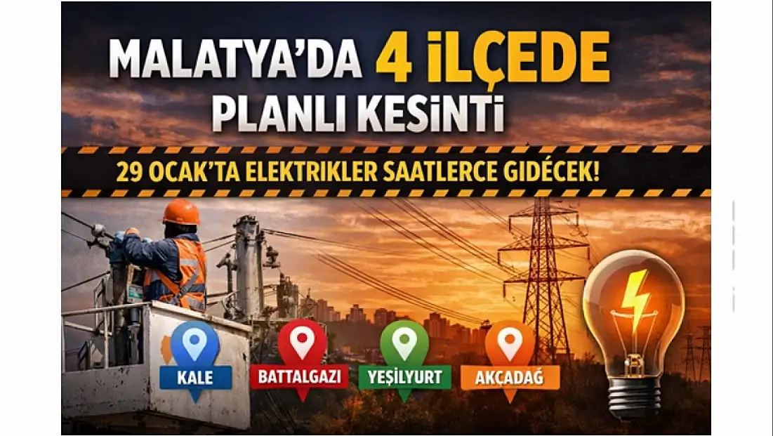 Malatya’da 4 İlçede Planlı Kesinti