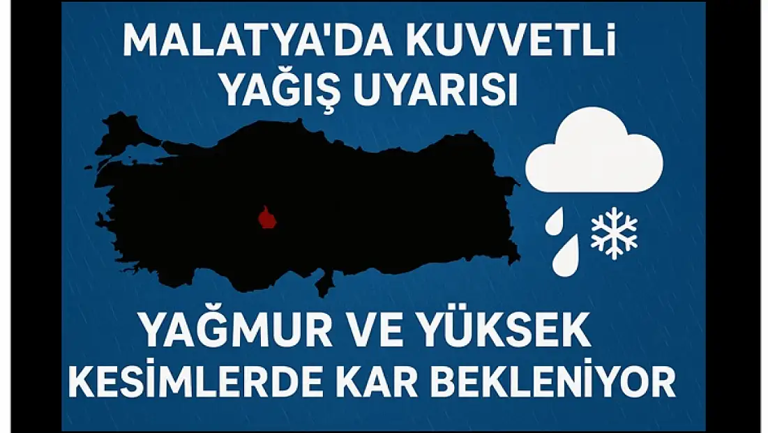 Malatya’da Kuvvetli Yağış Uyarısı: Yağmur Ve Yüksek Kesimlerde Kar Bekleniyor