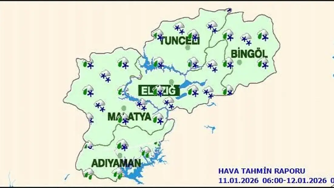 Malatya ve Çevresi İçin Kar, Buzlanma ve Kuvvetli Rüzgâr Uyarısı