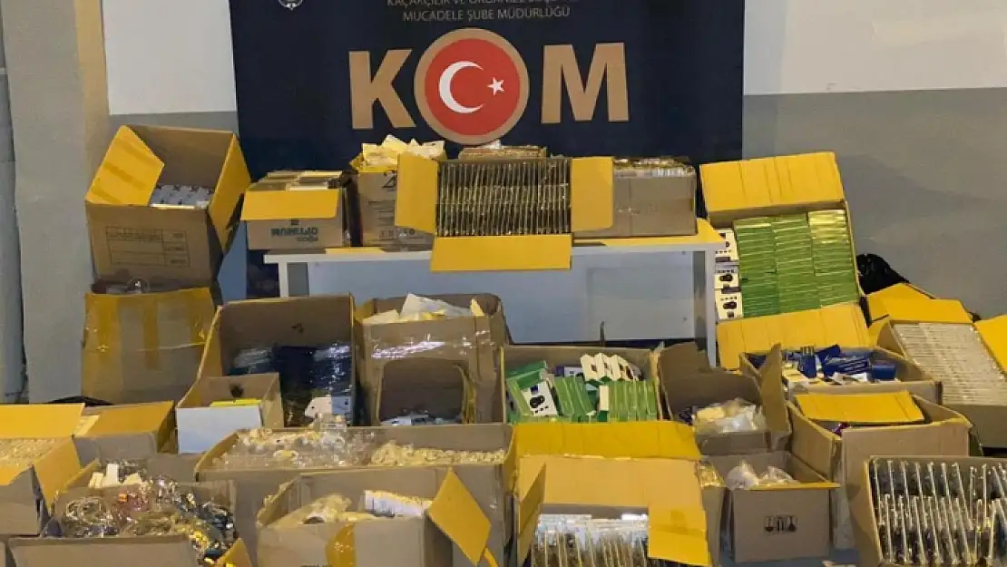 15.486  Gümrük Kaçağı Malzemelere el konuldu