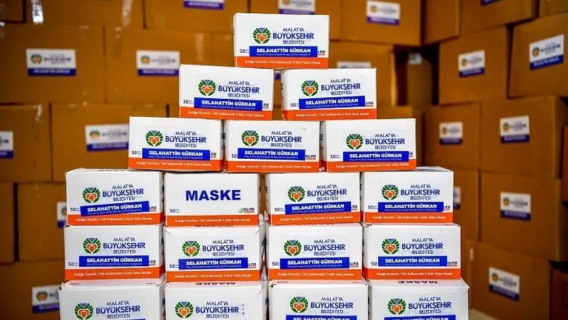 600 Bin Maske Büyükşehir Belediyesine Teslim Edildi