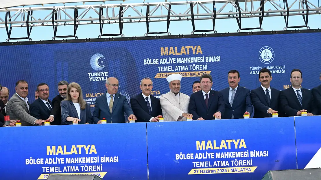 Adalet Bakanı Yılmaz Tunç Malatya Bölge Adliye Mahkemesi Temel Atma Törenine Katıldı
