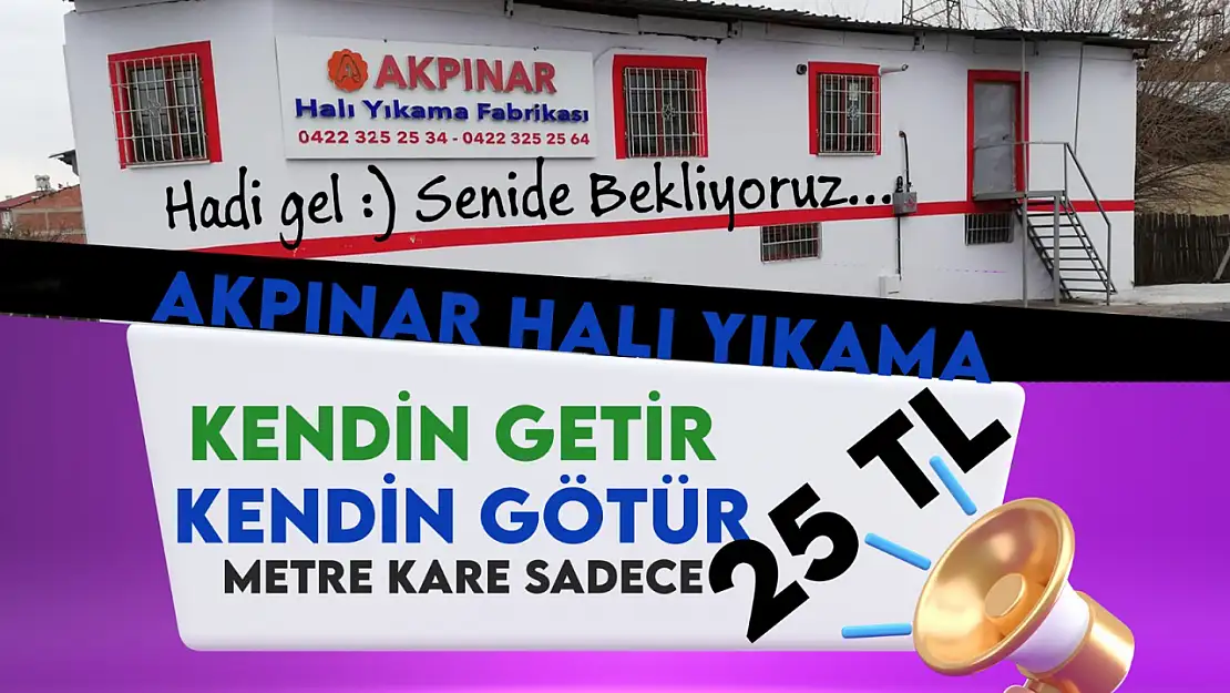 Akpınar'dan Malatya Halkına Destek: 25 TL'ye Profesyonel Halı Temizliği!