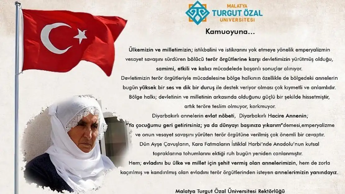 Annelerin dik duruşu emperyalizme ve vesayet savaşını yürüten terör örgütüne çok önemli bir mesajdır