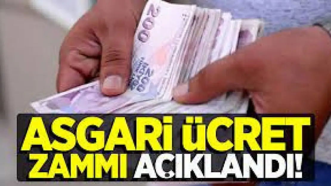 Asgari Ücret net 5 bin 500 lira oldu.