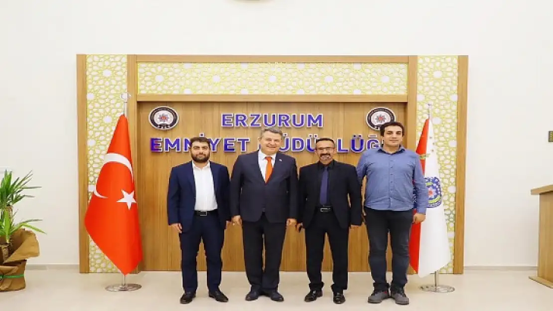 Başkan Altın, Erzurum İl Emniyet Müdürü Kadir Yırtar'ı ziyaret etti