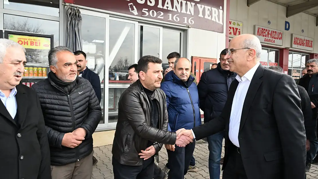 Başkan Er, İlçe Terminali (Yeni Köy Garajı) esnaflarıyla bir araya geldi