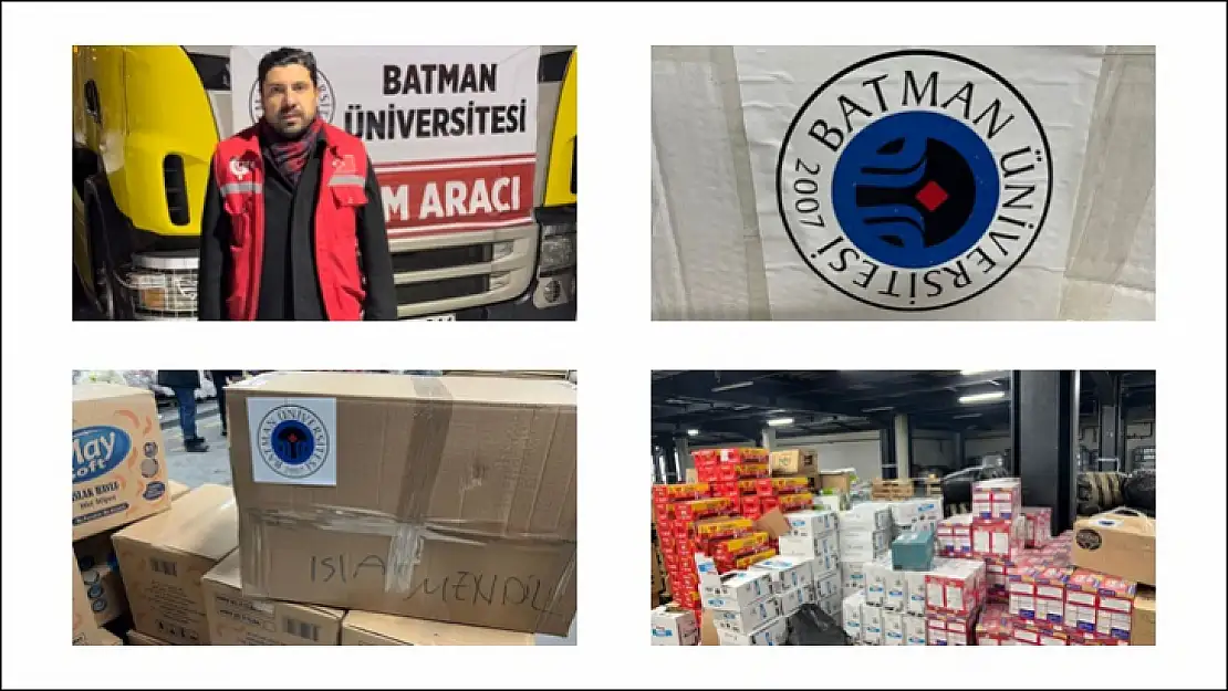 Batman Üniversitesi'nden Depremzedelere yardım tırları