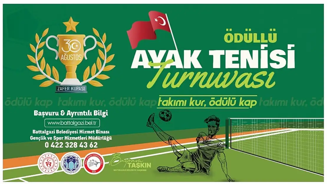 Battalgazi Belediyesi'nden 30 Ağustos'a Özel Ayak Tenisi Turnuvası
