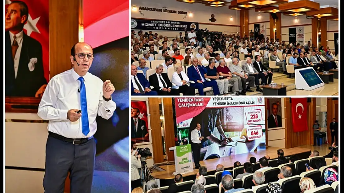 'Birlikte, Yeniden Yeşilyurt': Başkan İlhan Geçit, Hizmet Değerlendirme Toplantısında 1 Yıllık Çalışmaları Anlattı