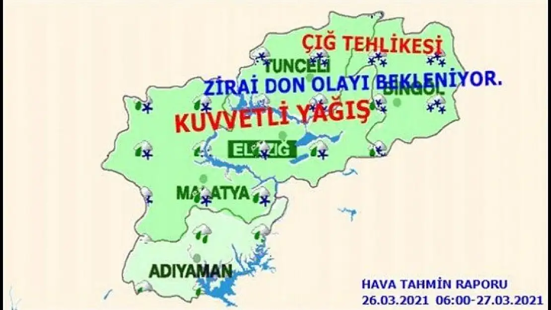 Bölge için Meteoroloji Uyarılara devam ediyor