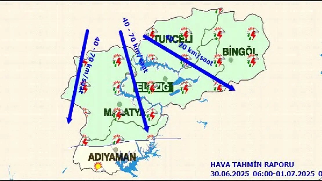 Bölgede Kuvvetli Rüzgar Uyarısı