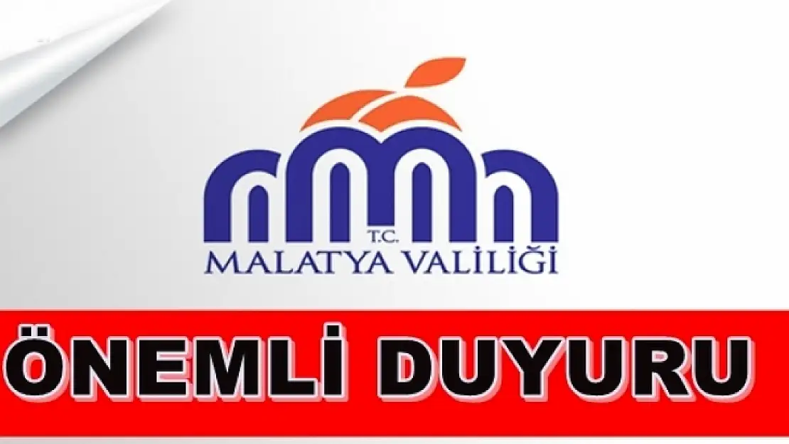 Malatya Valiliği'nden Açıklama