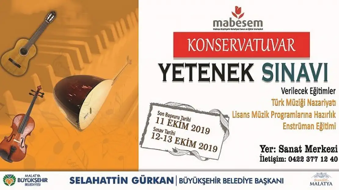 Büyükşehir Belediye Konservatuvarı'na Öğrenci Alımı