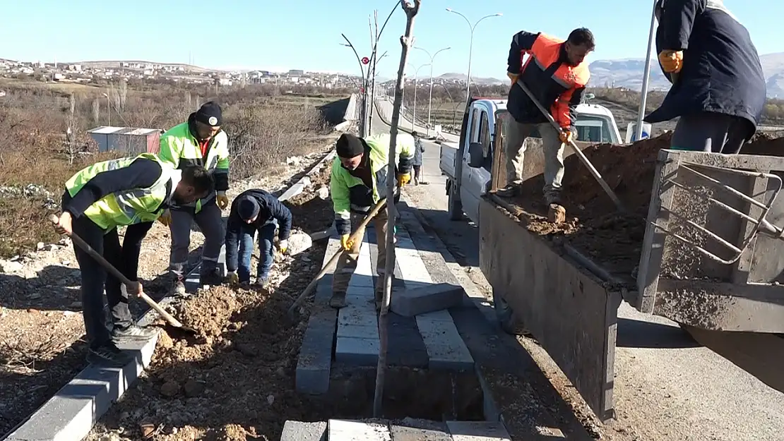 Büyükşehir Belediyesi Kuzey Kuşak Yolu'nu Yeşillendiriyor