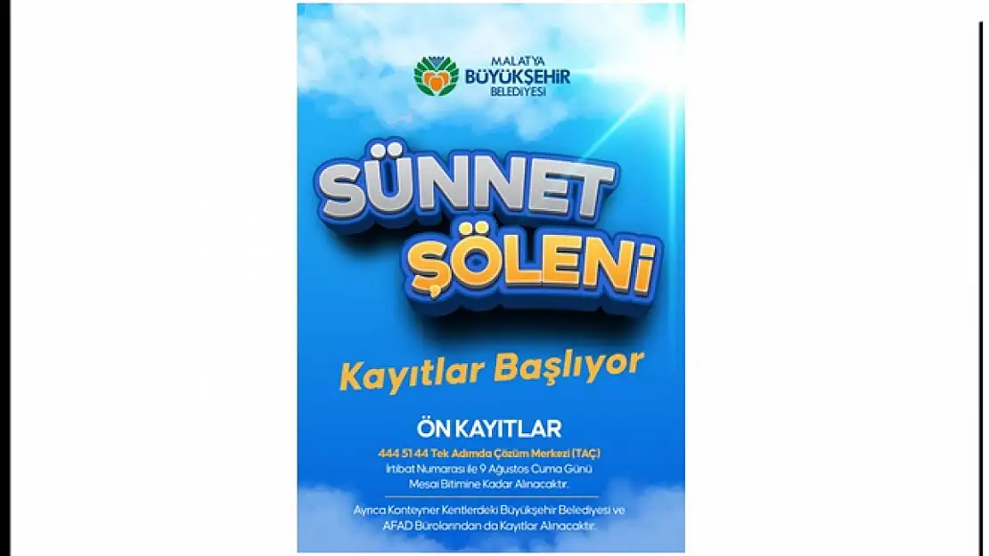 Büyükşehir Belediyesi Sünnet Şöleni Düzenleyecek