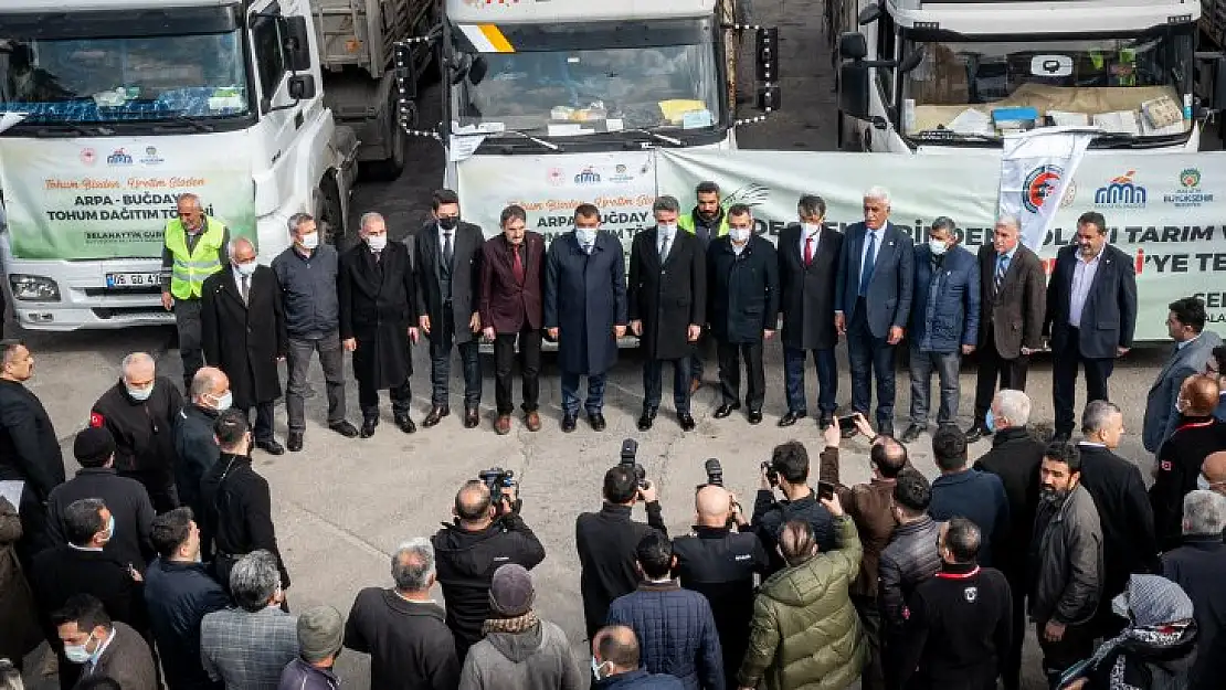 Çiftçilere buğday ve arpa tohumu dağıtımı yapıldı