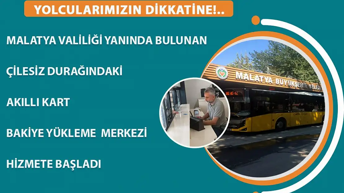 Çilesiz Durağındaki Akıllı Kart Bakiye Yükleme Merkezini hizmete açıldı