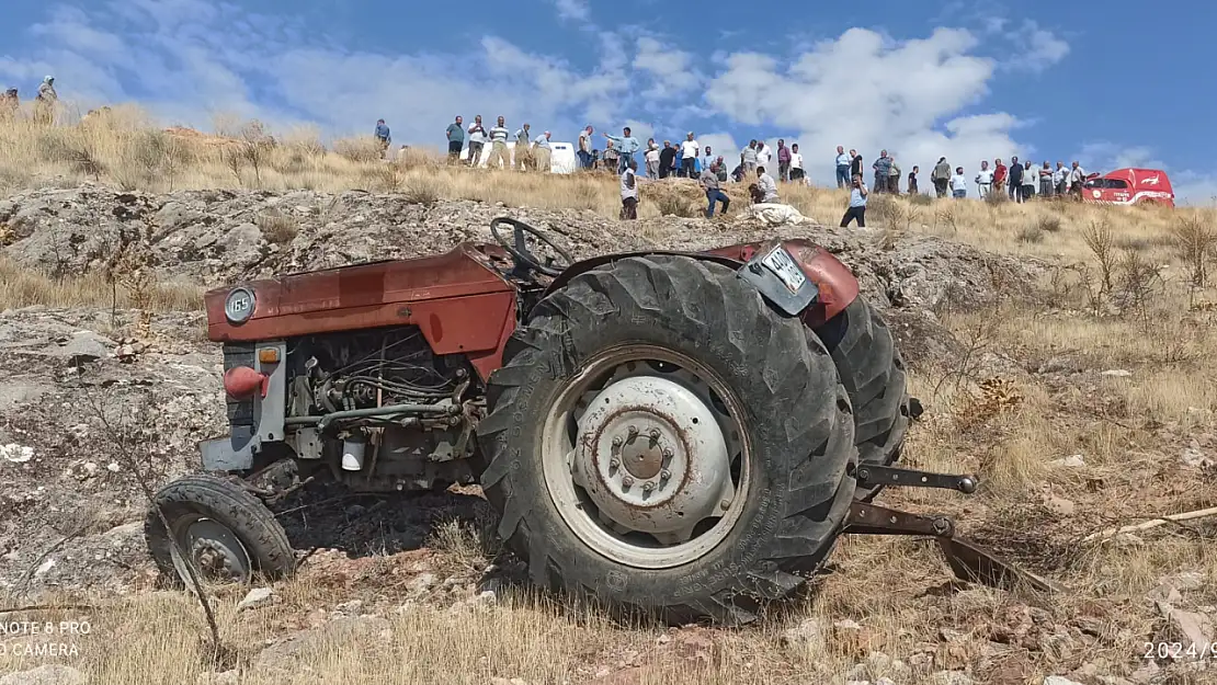 Darende'de Traktör Şarampole Yuvarlandı : 1 Ölü