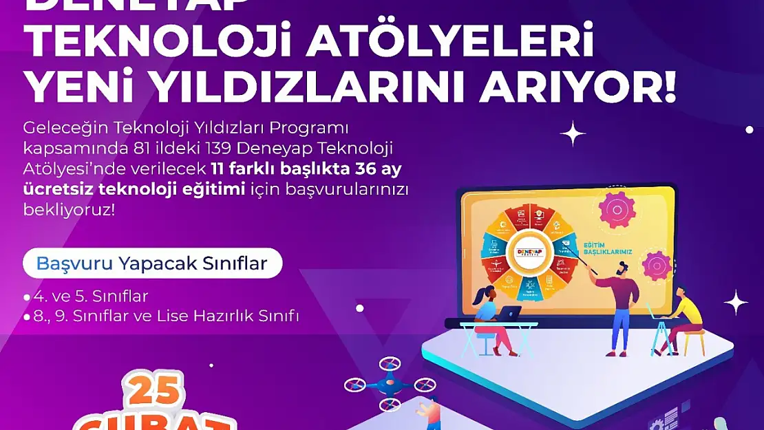 Deneyap Teknoloji Atölyeleri Yeni Yıldızlarını Arıyor!