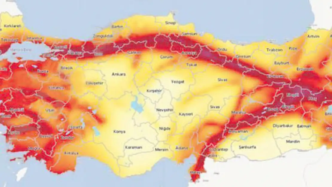 Deprem konusunda risk taşıyan il ve ilçeler