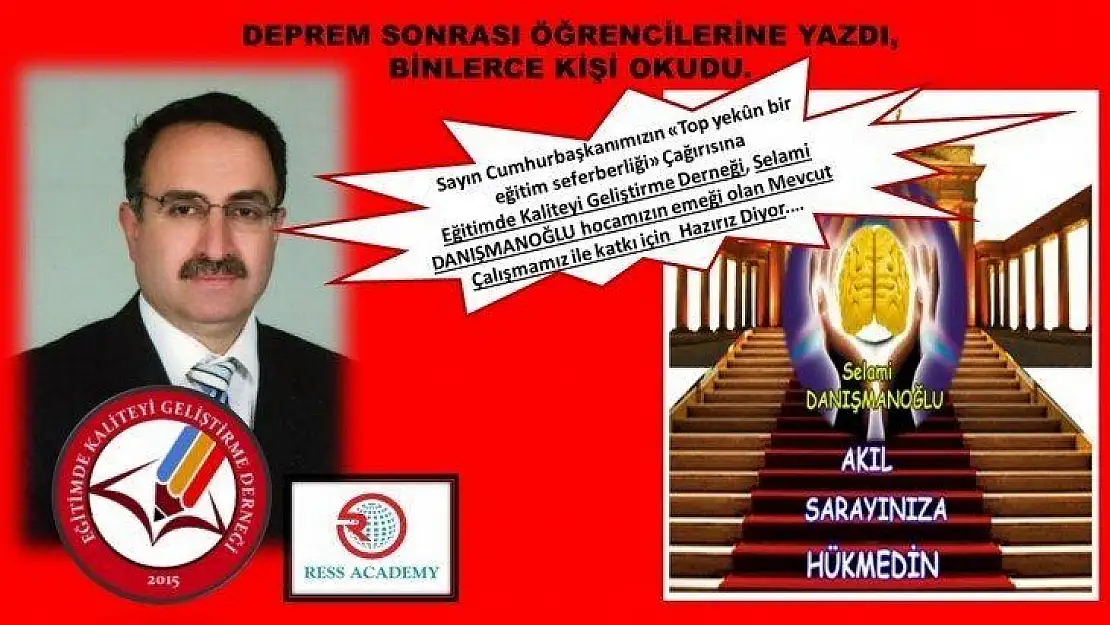 Deprem Sonrası Öğrencilerine Yazdı, Binlerce Kişi Okudu.