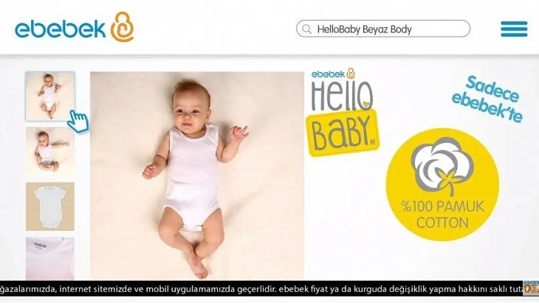 ebebek' in HelloBaby Beyaz Body filmi yayında!