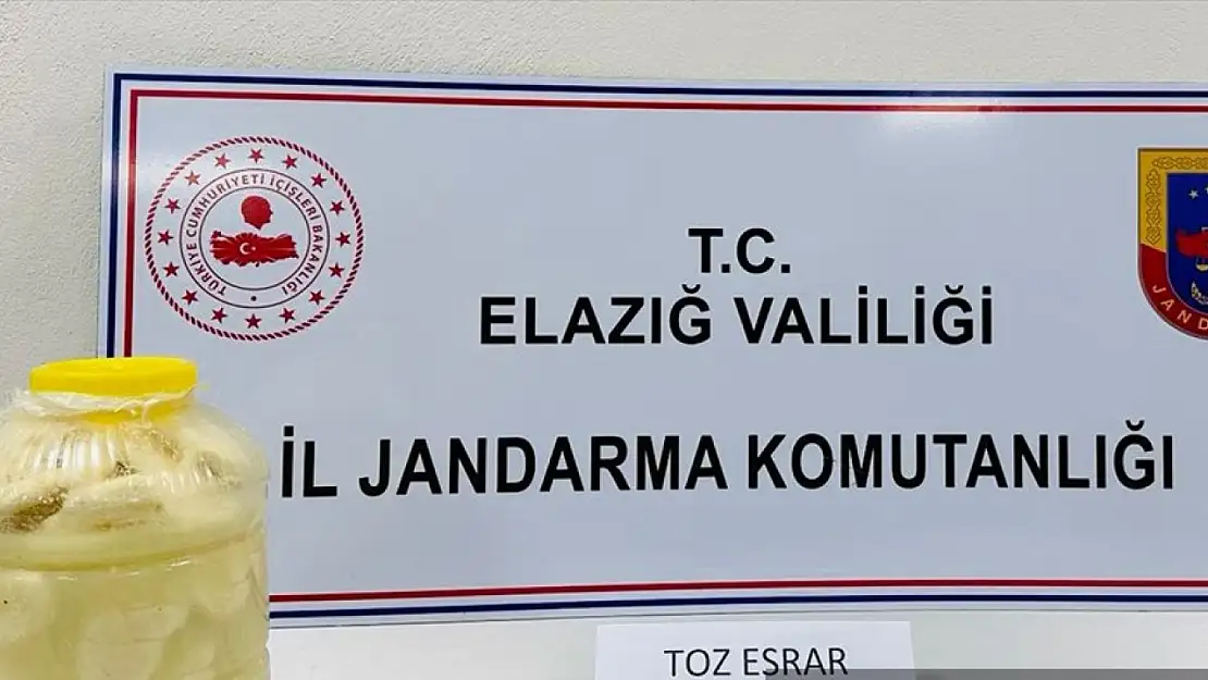 Elazığ'da peynir bidonunda esrar ele geçirildi