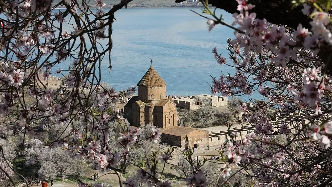 Fotoğrafçılık öğrencileri badem ağaçlarının çiçek açtığı Akdamar Adası'nı görüntüledi