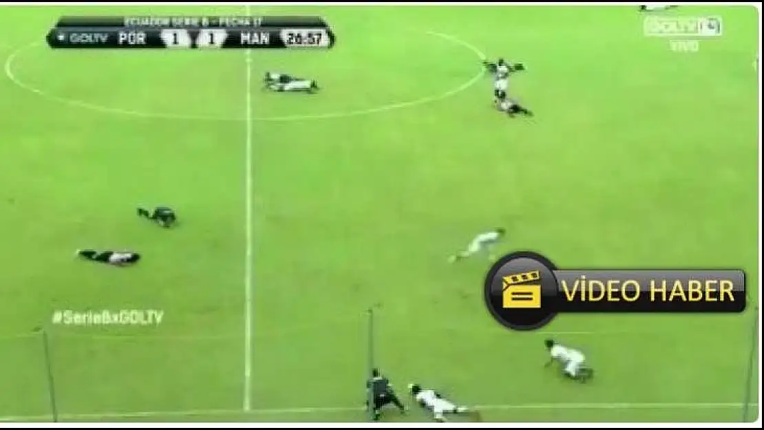 Futbol maçını arılar bastı