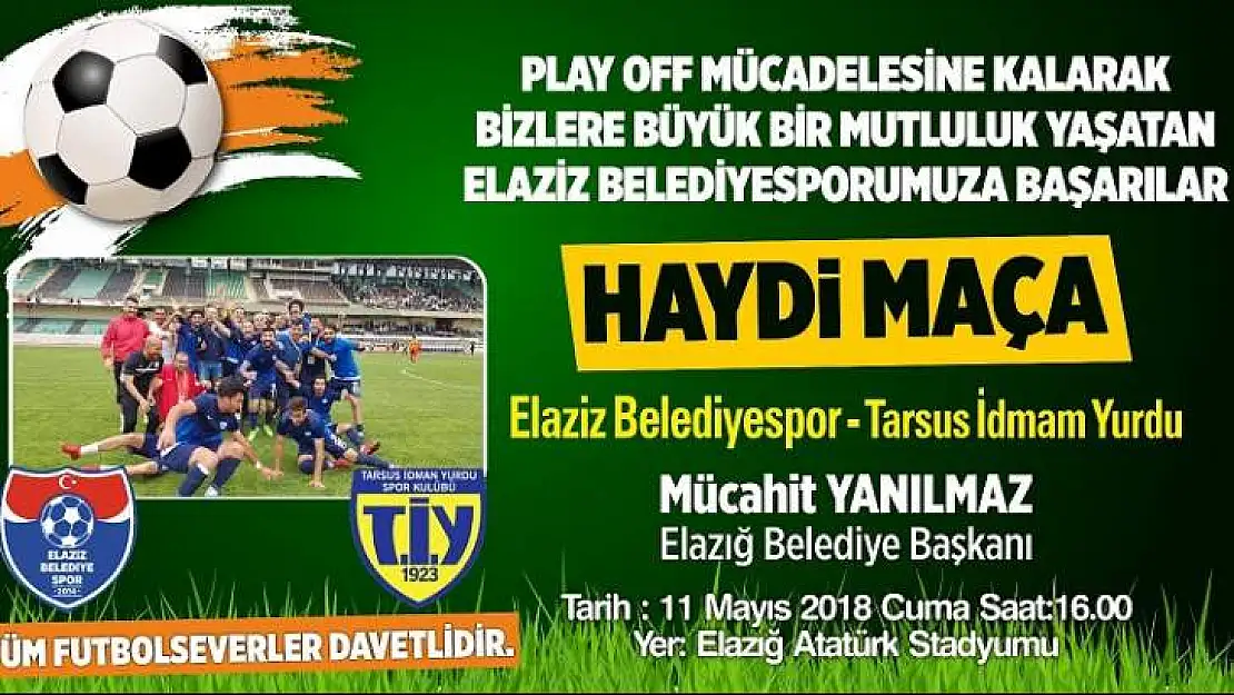 Başkan Yanılmaz'dan Elaziz Belediyespor Maçına Davet