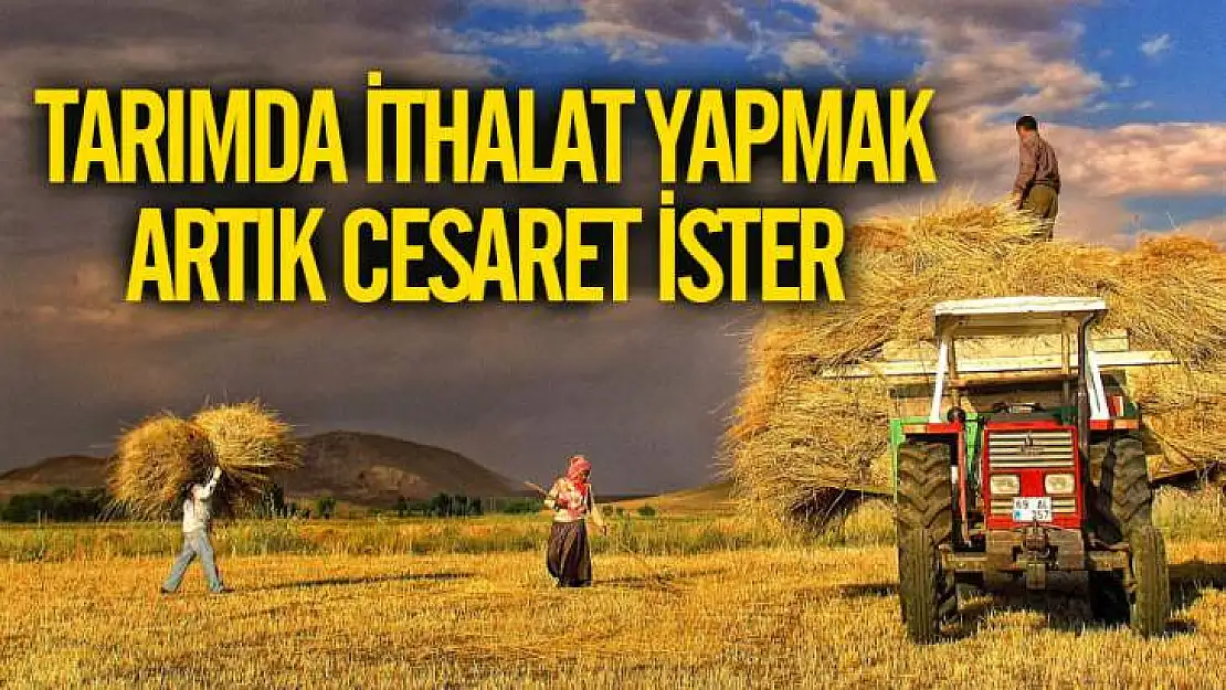 Tarımda ithalat yapmak artık cesaret ister