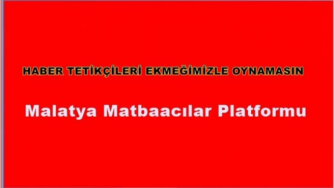 Haber Tetikçileri Ekmeğimizle Oynamasın