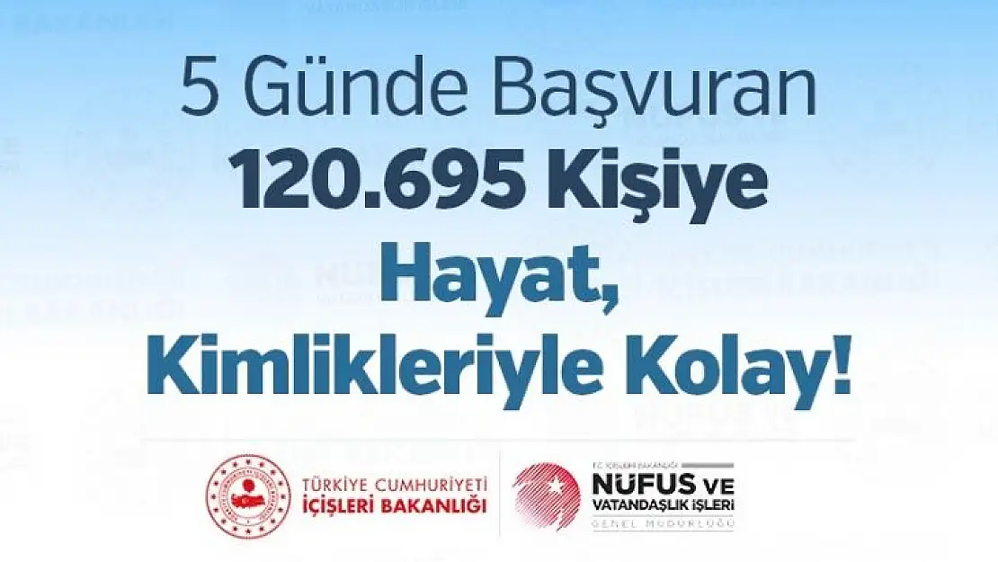 Hayat Kimliğinle Kolay Uygulamasına 120.695 Kişi Başvurdu