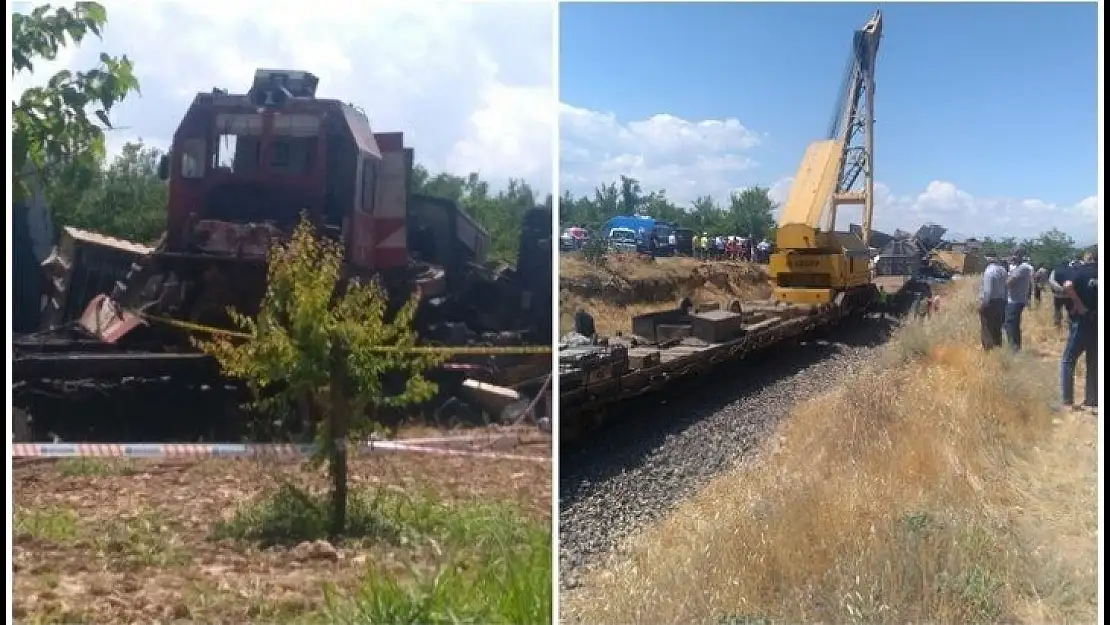 İki yük treni kafa kafaya çarpıştı