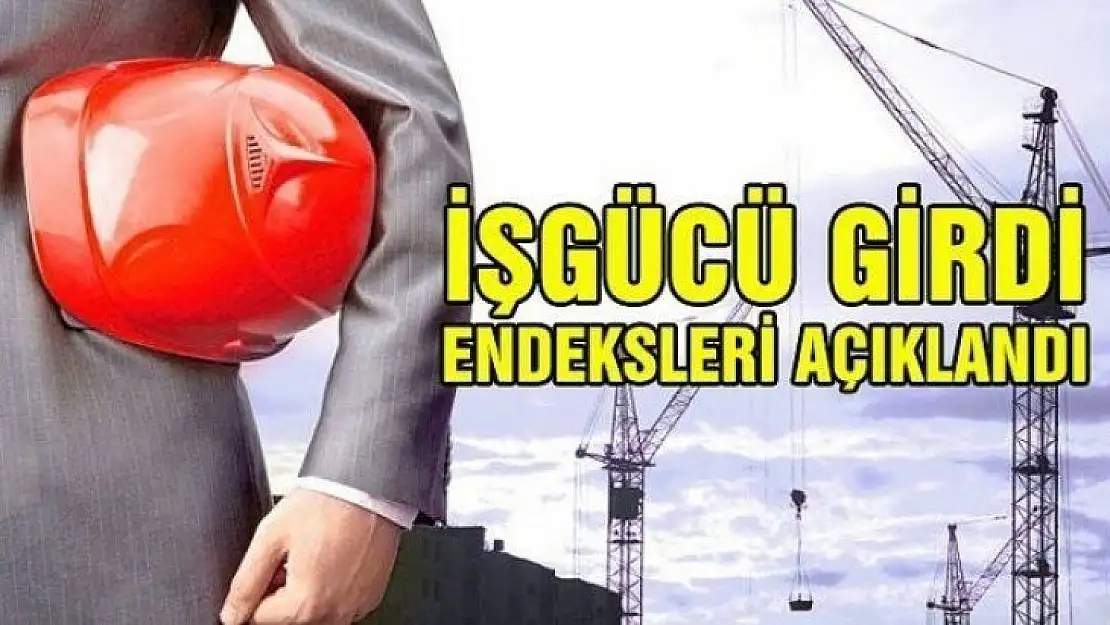 İş gücü girdi endeksleri belli oldu