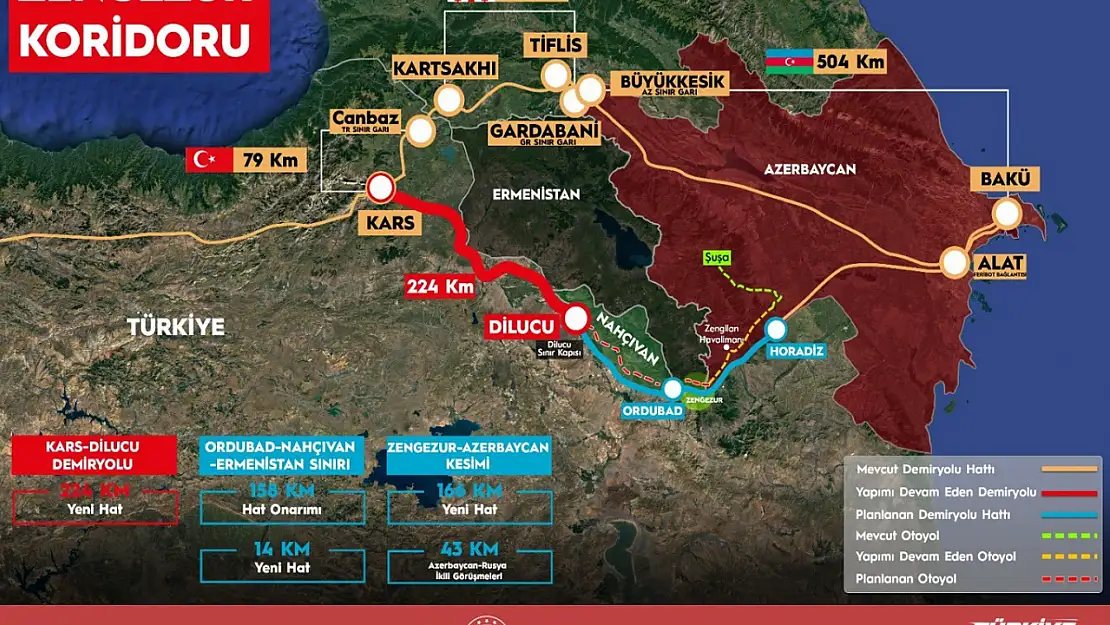 Kars-Iğdır-Aralık-Dilucu Demir Yolu Hattı'nın temeli 22 Ağustos'ta atılacak