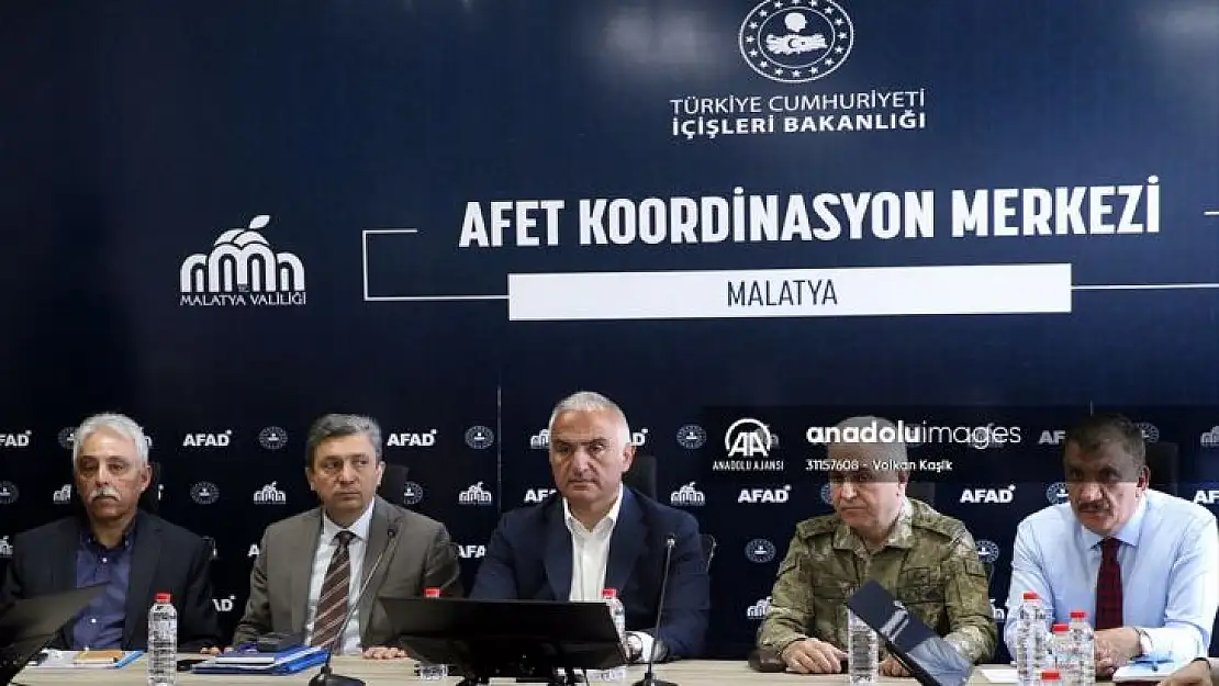Kültür ve Turizm Bakanı Ersoy, Malatya'da Afet Koordinasyon Toplantısı'na katıldı
