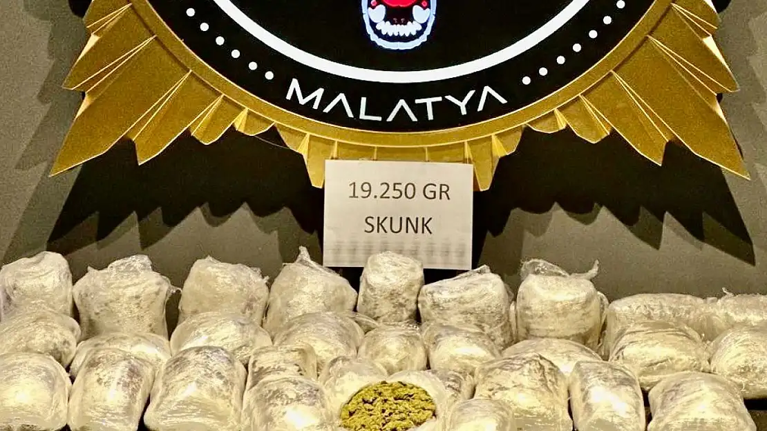 Malatya'da 19 kilo 250 gram uyuşturucu ele geçirildi