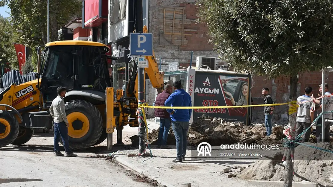 Malatya'da altyapı çalışmaları sırasında doğal gaz borusu patladı