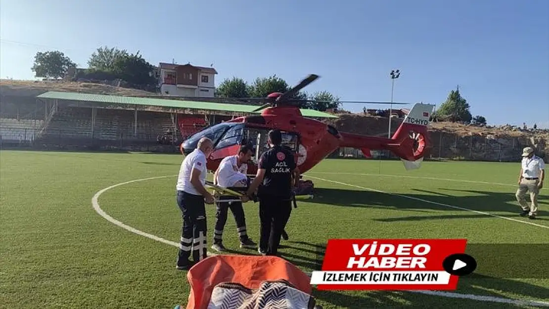 Malatya'da ambulans helikopter durumu acil hasta için havalandı